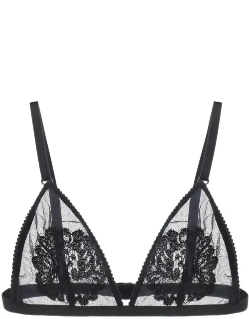 Soft Cup Triangle Bra With Adjustable Straps And Back Closure