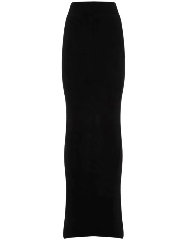 Skirt With Elasticated High-waist And Back Slit