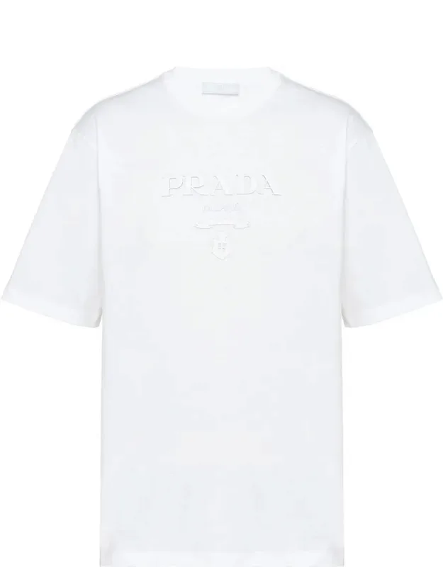 Raised Logo Round-neck T-shirt