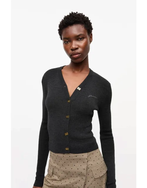 Mini Ribbed Merino Cardigan