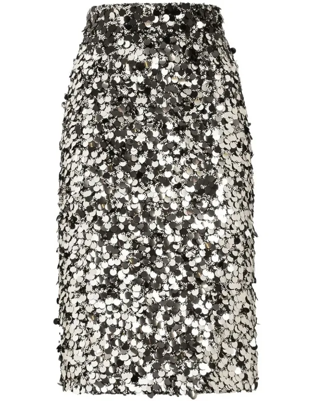 Sequin-embellished Midi Skirt