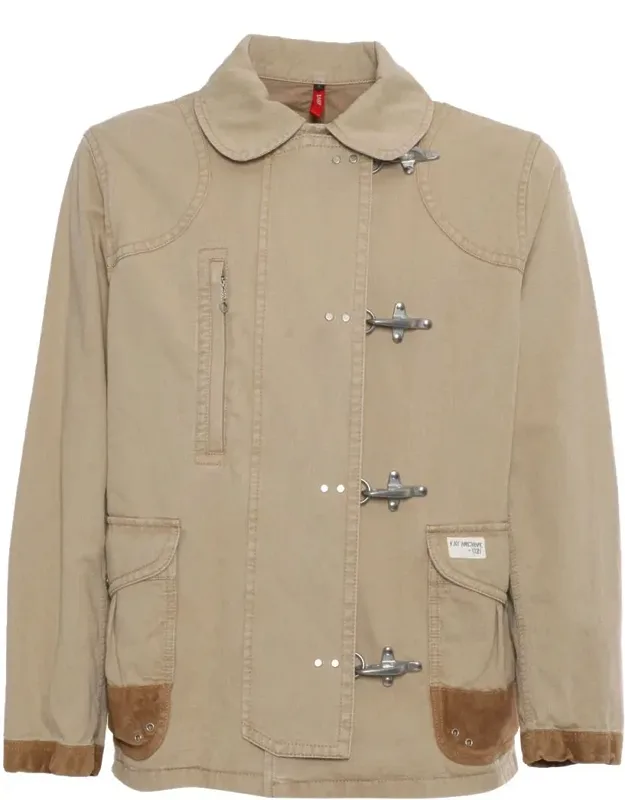 Coat 4-hook Caban In Cotton
