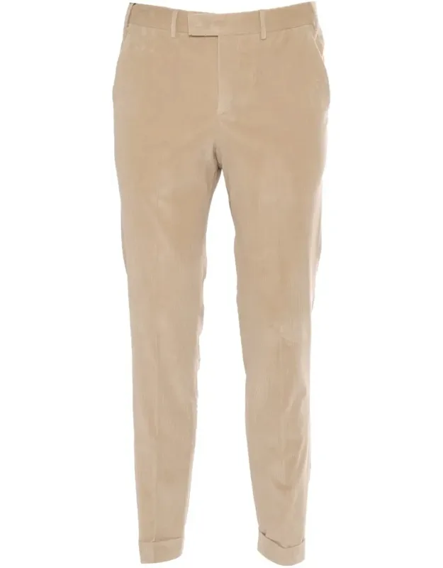 Pt Torino Pants With Flat Front And Diagonal Pockets