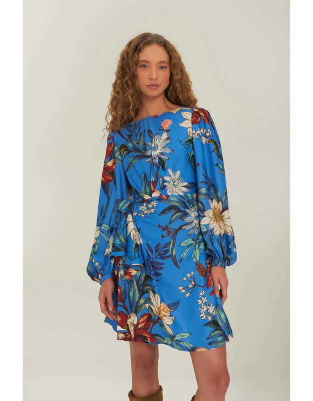 Surreal Flowers Wrap Mini Dress