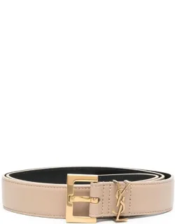 Cassandre Belt With Square Buckle In Smooth Leather Accessory