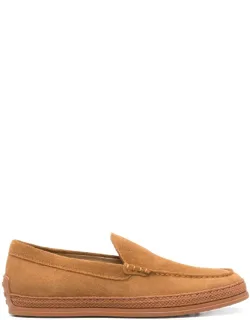 Cord Weaving Slip-on Suede Loafers