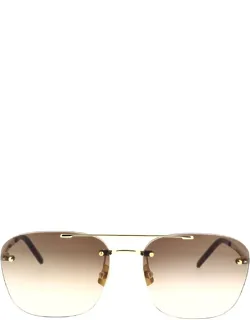 Eyewear Sunglasses Square Metal 58 Mm Lens