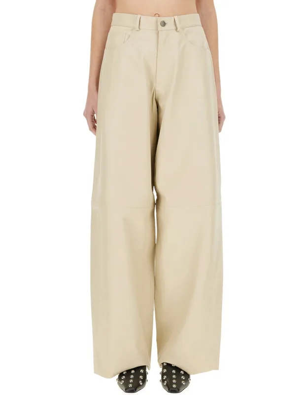 Haikure "bethany" Leather Pants, Made In India, Model Is 180 Cm Tall, Size 27