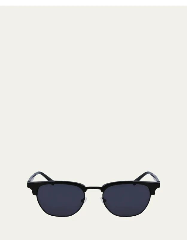 Timeless Acetate-metal Square Sunglasses
