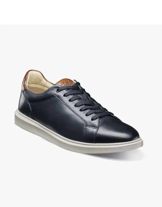 Florsheim Shoes Social Lace To Toe Sneaker With Rich Leather Upper And Breathable Mesh Linings
