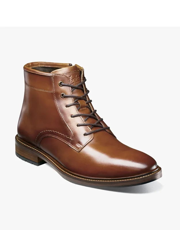 Florsheim Shoes Forge Plain Toe Lace Up Boot Cushioned Footbed Durable Rubber Outsole