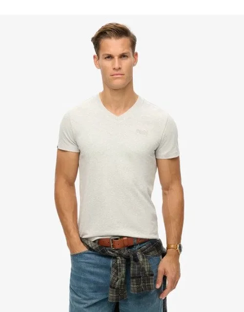 Organic Cotton Essential Logo V Neck T-shirt
