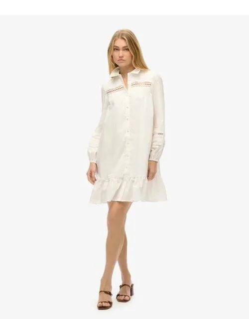 Lace Mix Shirt Dress