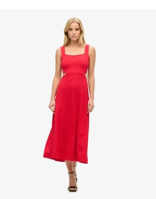 Jersey Cutout Midi Dress