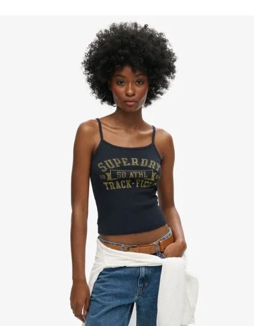 Athletic College Graphic Rib Cami Top