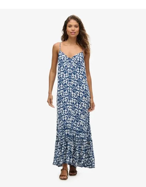Embroidered Long Beach Cami Dress