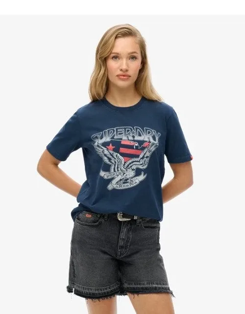 Embellished Varsity Relaxed T-shirt