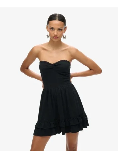 50s Lace Bandeau Mini Dress