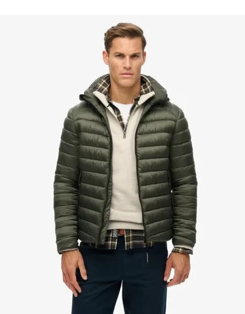 Hooded Fuji Sport Padded Jacket With Lined Hood And Zip Fastening