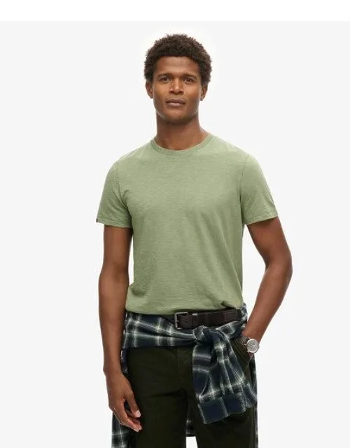 Crew Neck Slub Short Sleeved T-shirt