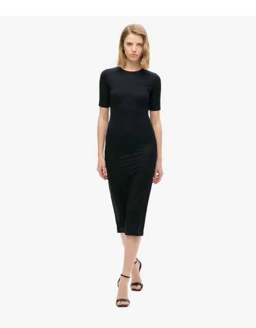 Short Sleeve Midi Jersey Dress