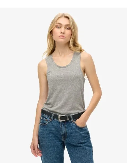 Classic Embroidered Scoop Neck Tank Top