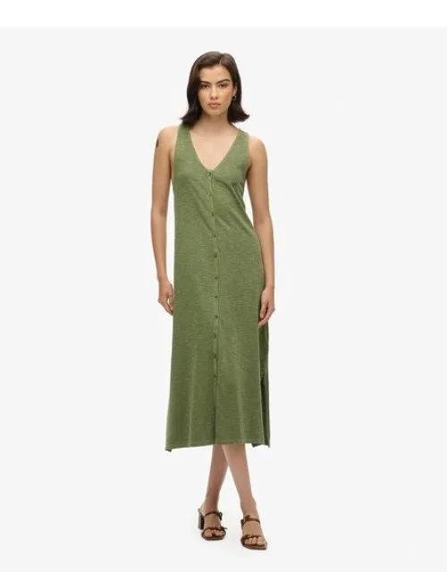 Beach Jersey Vest Midi Dress