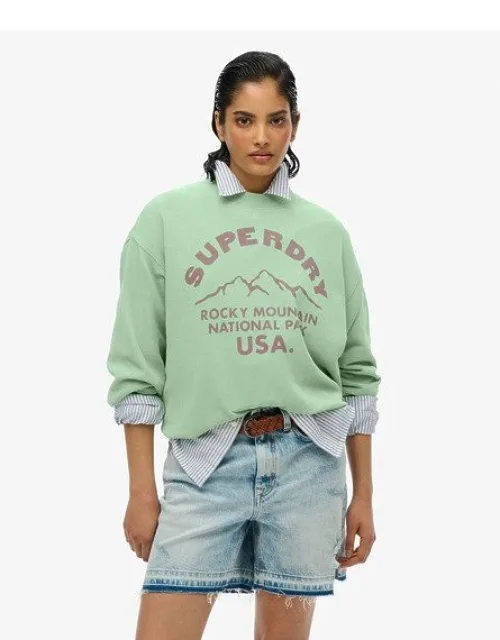 Superdry Lo-fi Outdoor Mono Crew Sweatshirt - Relaxed Fit, Crew Neckline