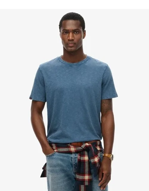 Superdry Crew Neck Slub Short Sleeved T-shirt With Relaxed Fit And Ribbed Neckline
