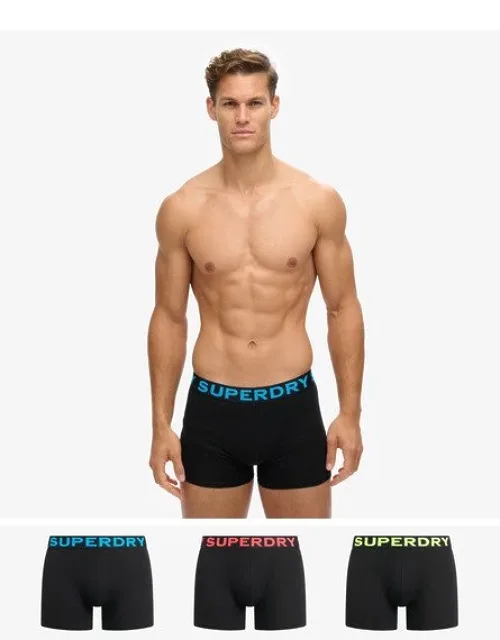 Superdry Boxer Triple Pack With Elasticated Waistband And Panelled Design
