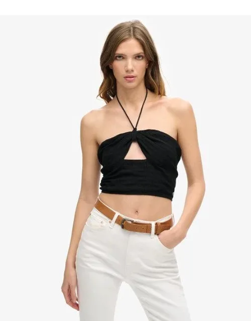 Crop Cut Out Woven Top