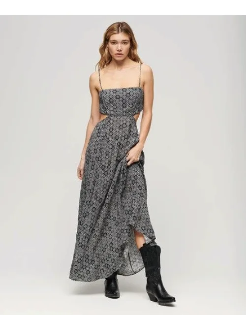 Sheered Back Maxi Dress