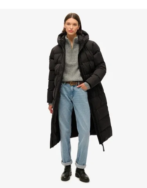 Microfibre Longline Puffer Coat