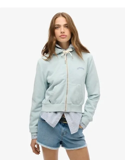 Essential Logo Cropped Zip Hoodie