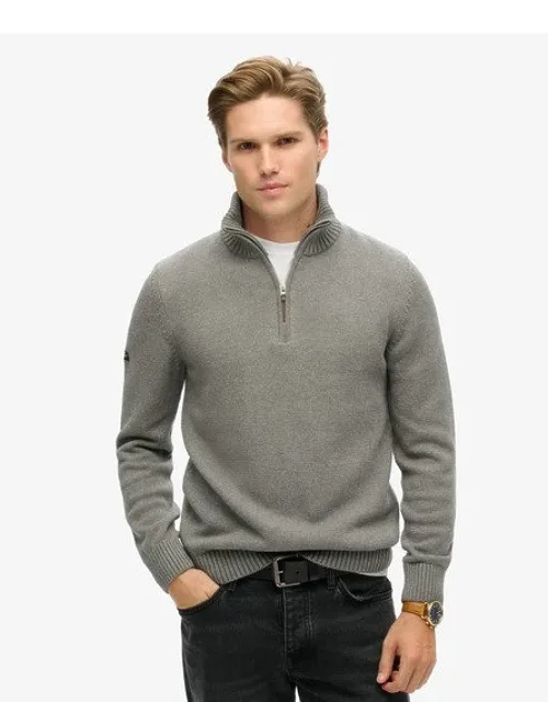 Cotton Classics Half-zip Knitted Jumper