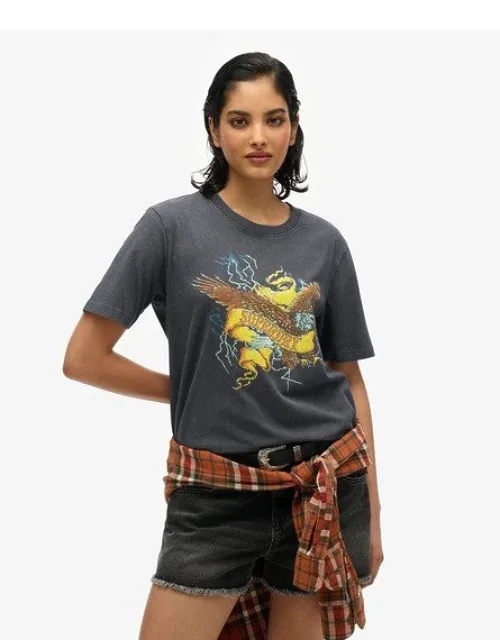 Biker Rock Graphic Relaxed T-shirt