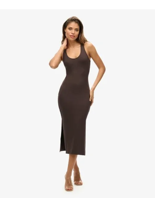 Scoop Neck Jersey Midi Dress