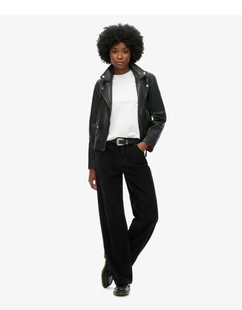 Mid Rise Wide Leg Cord Trousers