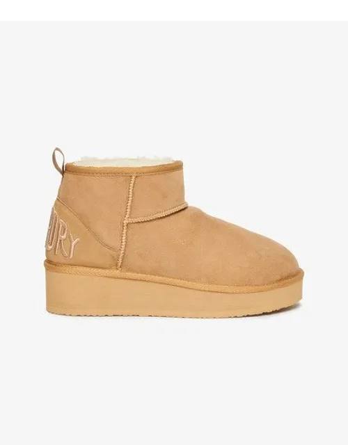 Suede Sherpa Platform Boots