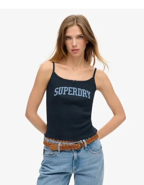 Athletic Essentials Graphic Pointelle Cami Top