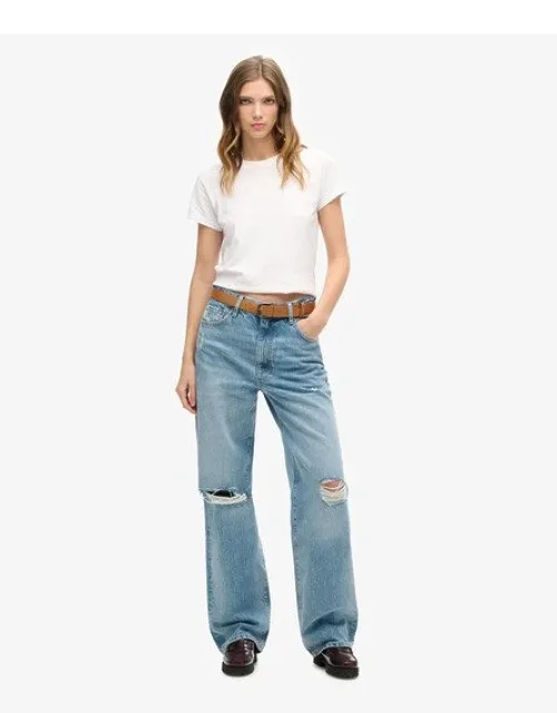 Cotton Wide Leg Jeans