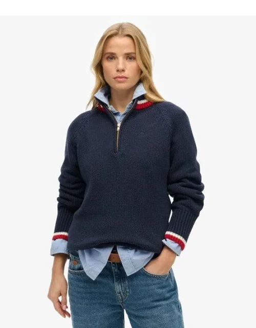 Tipped Half Zip Jumper