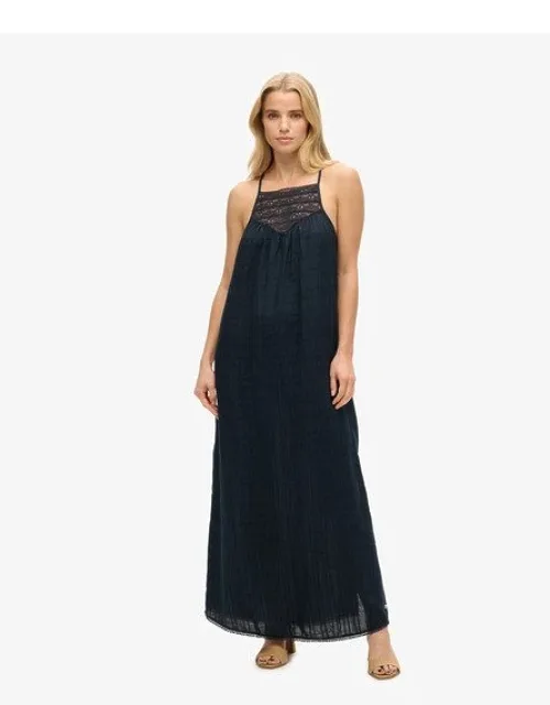 Lace Halter Maxi Beach Dress