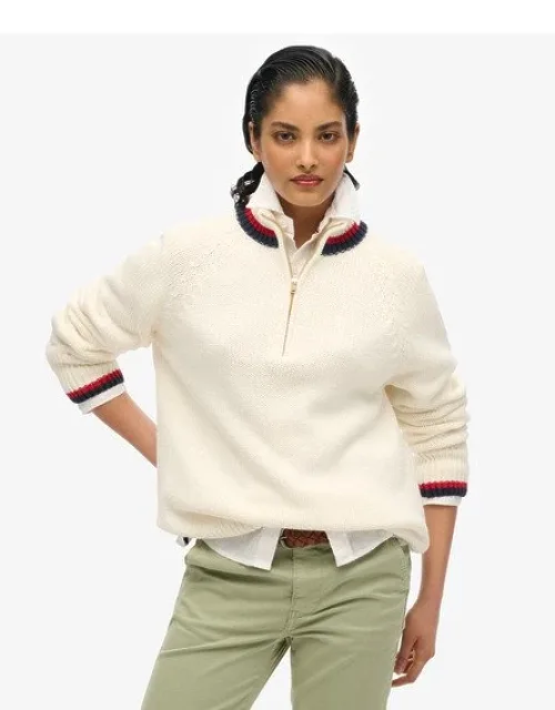 Tipped Half Zip Jumper