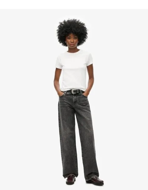 Mid Rise Wide Leg Jeans