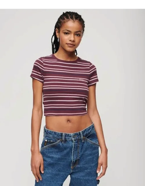 Vintage Stripe Crop T-shirt