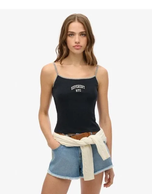 Superdry Athletic Essentials Cami Top With Square Neckline And Spaghetti Straps