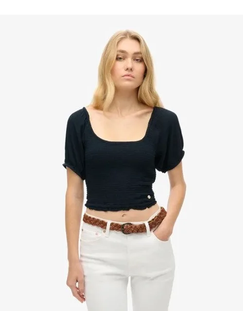 Smocked Woven Top