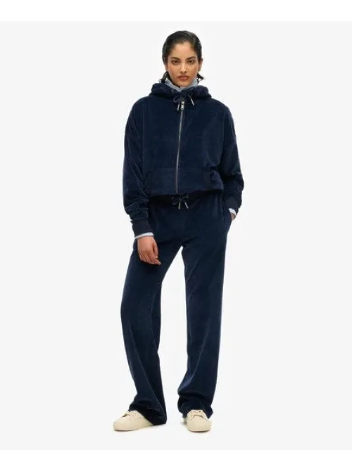Velour Wide Leg Joggers