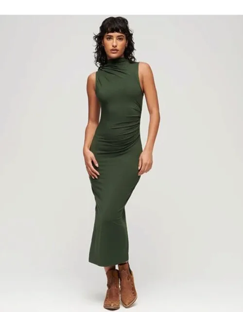 Ruched Jersey Midi Dress